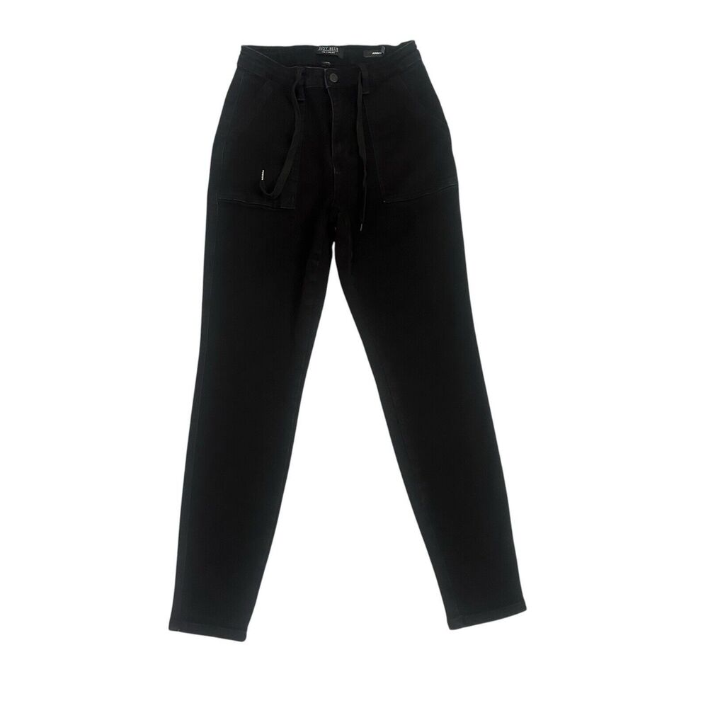 Judy Blue Jogger Jeans Womens 7/28 Black High Waisted Rise Every Day Straight